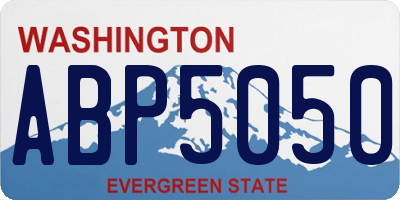 WA license plate ABP5050