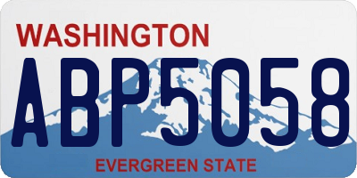 WA license plate ABP5058