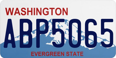 WA license plate ABP5065