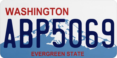 WA license plate ABP5069