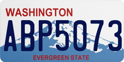 WA license plate ABP5073