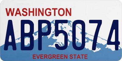 WA license plate ABP5074