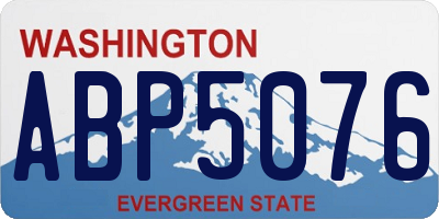 WA license plate ABP5076