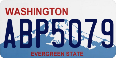 WA license plate ABP5079