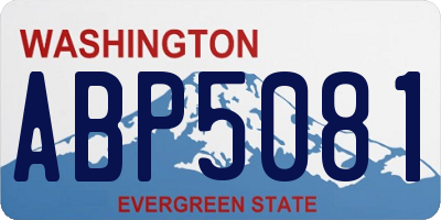WA license plate ABP5081