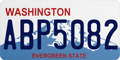 WA license plate ABP5082
