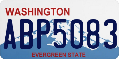 WA license plate ABP5083