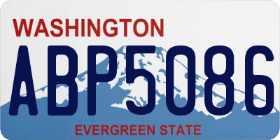 WA license plate ABP5086