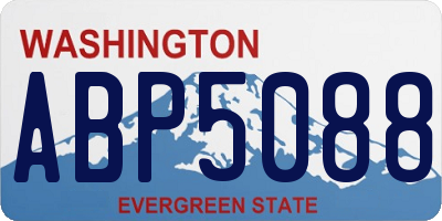WA license plate ABP5088