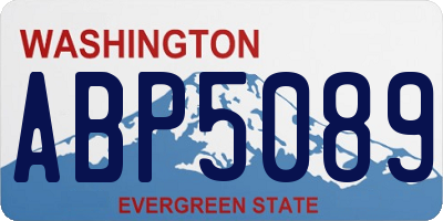 WA license plate ABP5089