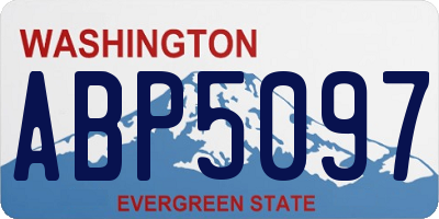 WA license plate ABP5097