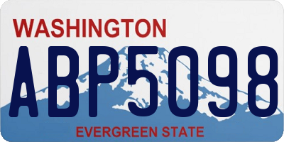 WA license plate ABP5098