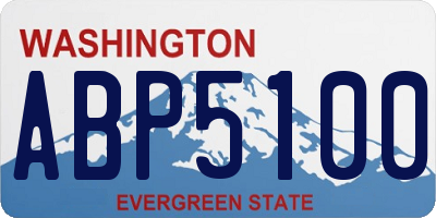 WA license plate ABP5100