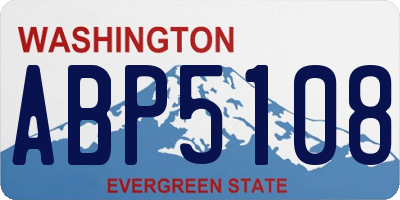 WA license plate ABP5108