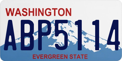 WA license plate ABP5114