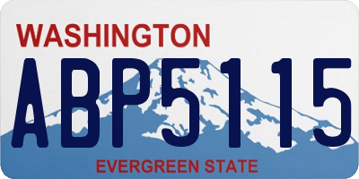 WA license plate ABP5115