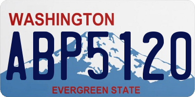 WA license plate ABP5120