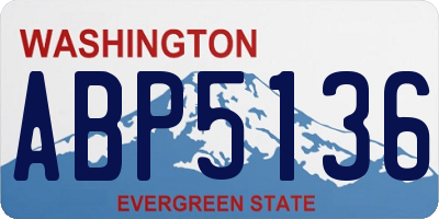 WA license plate ABP5136
