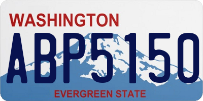 WA license plate ABP5150