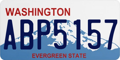 WA license plate ABP5157