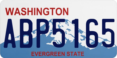 WA license plate ABP5165