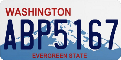 WA license plate ABP5167