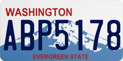 WA license plate ABP5178