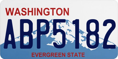 WA license plate ABP5182