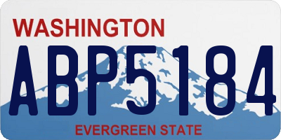 WA license plate ABP5184