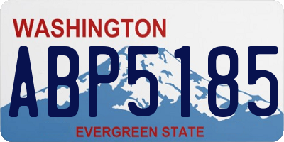 WA license plate ABP5185