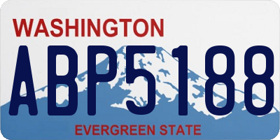 WA license plate ABP5188