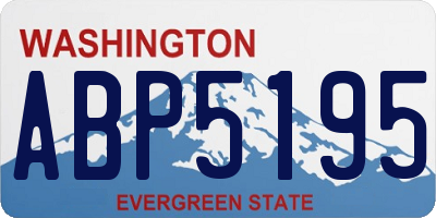 WA license plate ABP5195