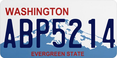 WA license plate ABP5214