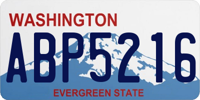 WA license plate ABP5216