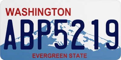 WA license plate ABP5219