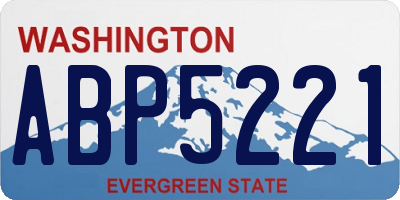 WA license plate ABP5221