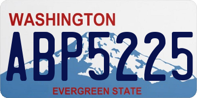 WA license plate ABP5225