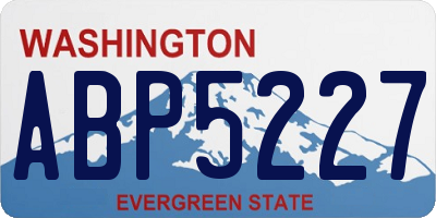 WA license plate ABP5227