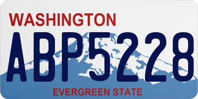 WA license plate ABP5228