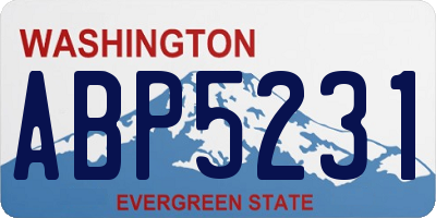 WA license plate ABP5231