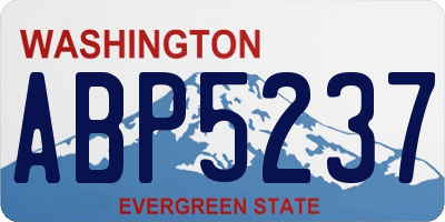WA license plate ABP5237