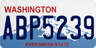 WA license plate ABP5239