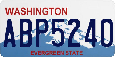 WA license plate ABP5240