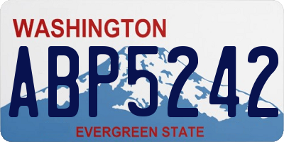 WA license plate ABP5242