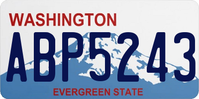 WA license plate ABP5243
