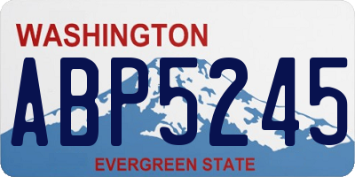 WA license plate ABP5245