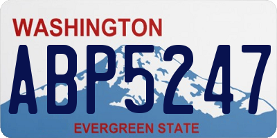 WA license plate ABP5247