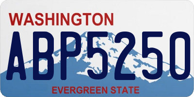 WA license plate ABP5250
