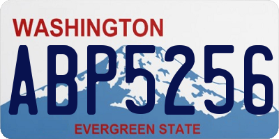 WA license plate ABP5256