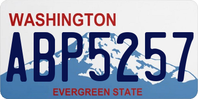 WA license plate ABP5257